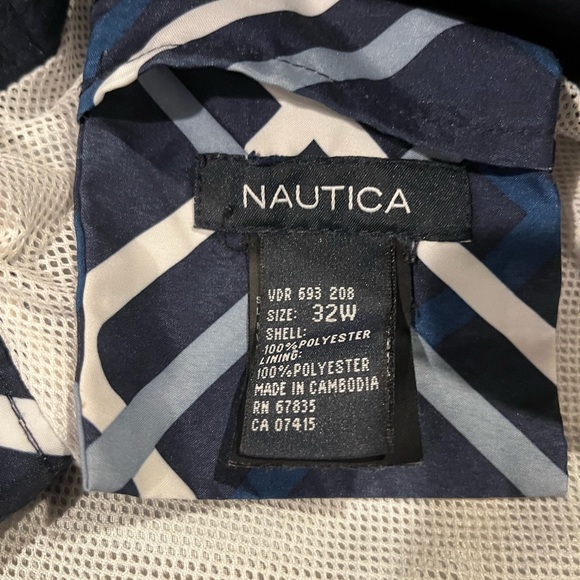 Nautica Men's Navy Plaid Swim Shorts - Picture 7 of 7
